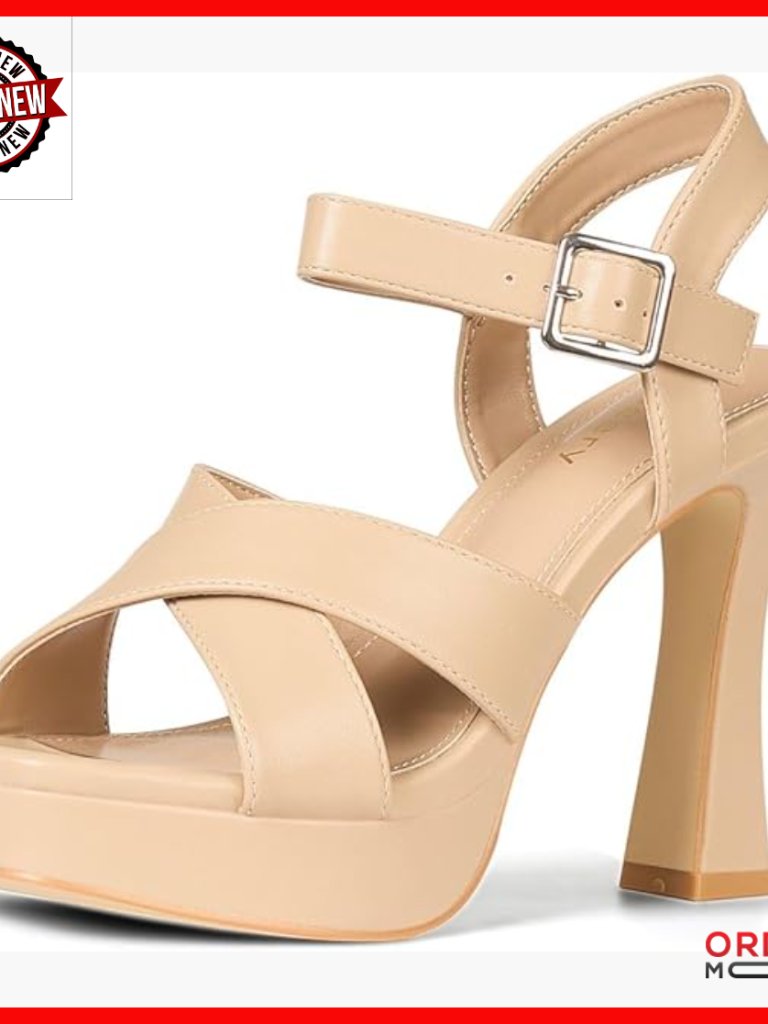 Platform Chunky High Heel Sandals Square Open Toe Ankle Strap Dress Shoes
